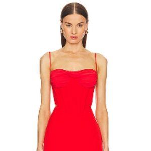 NWT BARDOT Martini Midi Dress in Fire Red Size US 8 (Medium)
